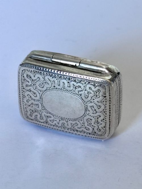 George III Silver Gilt Vinaigrette London 1807 Thomas Johnson