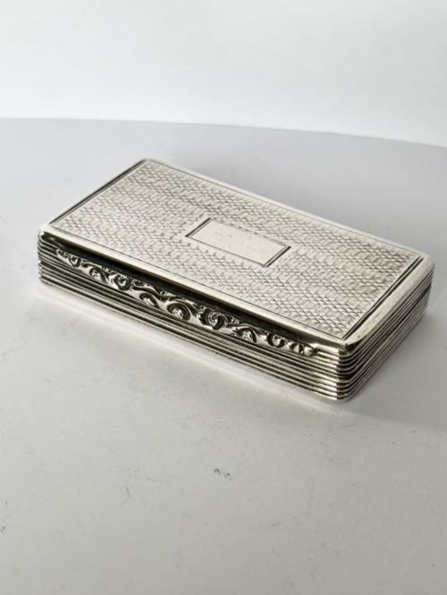 GEORGE IV Silver Gilt Snuff Box FRANCIS CLARK Birmingham 1827