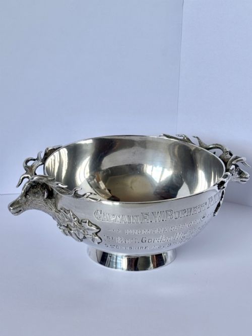 1899 Scottish Silver Quaich Stags Head 1st Battalion Gordon Highlanders Boer War