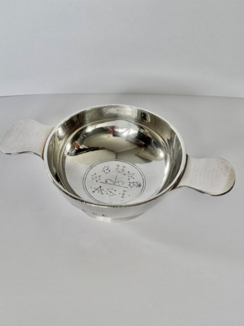 Scottish Sterling Silver Quaich Edinburgh 1904 John William Kirwan “Scuab as I”