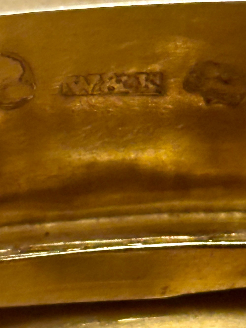 George III Curved Silver Gilt Vinaigrette Birmingham 1808 Wardell & Kempson View X