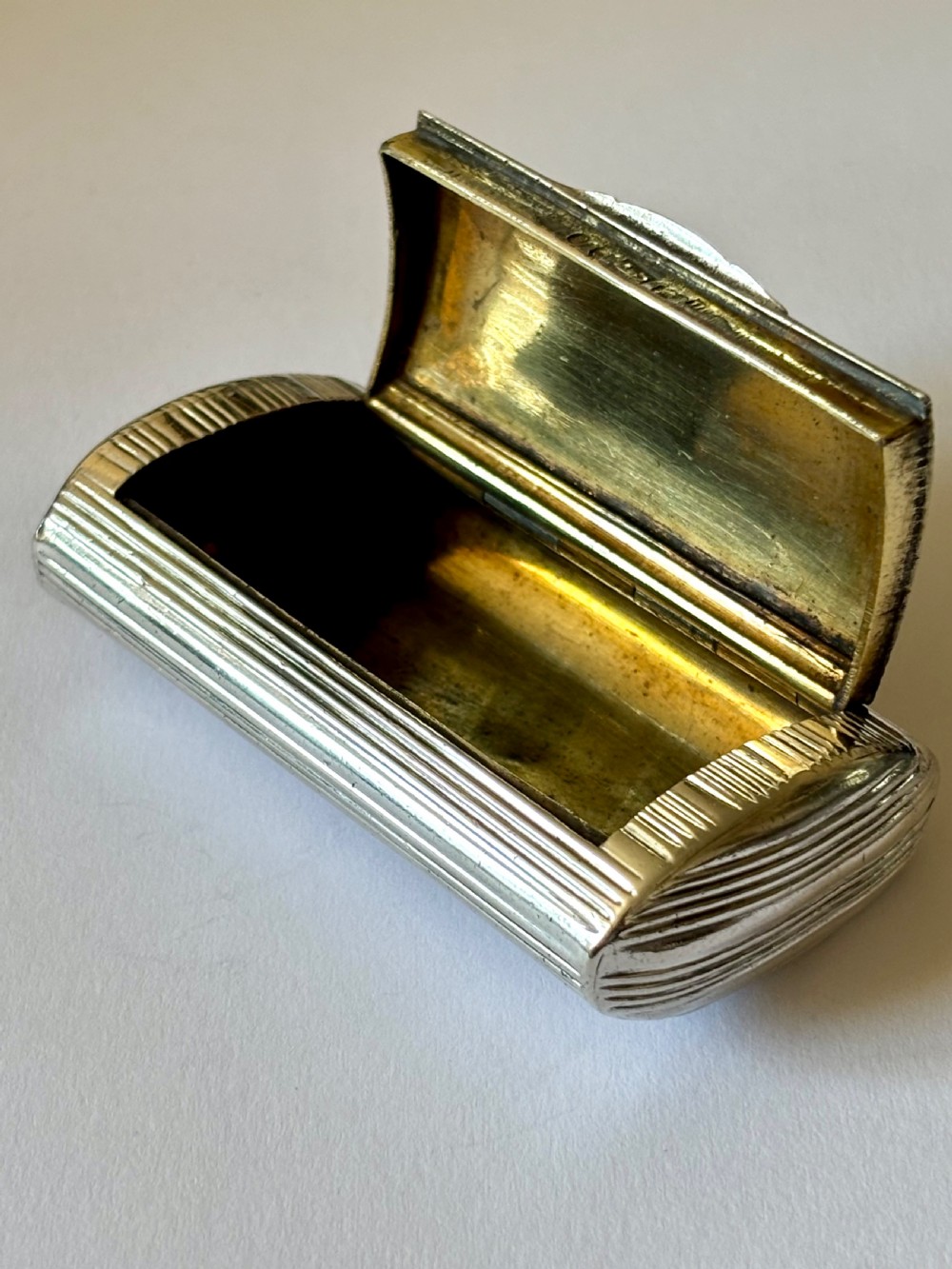 George III Silver Gilt Snuff Box Birmingham 1810 by John Shaw View II