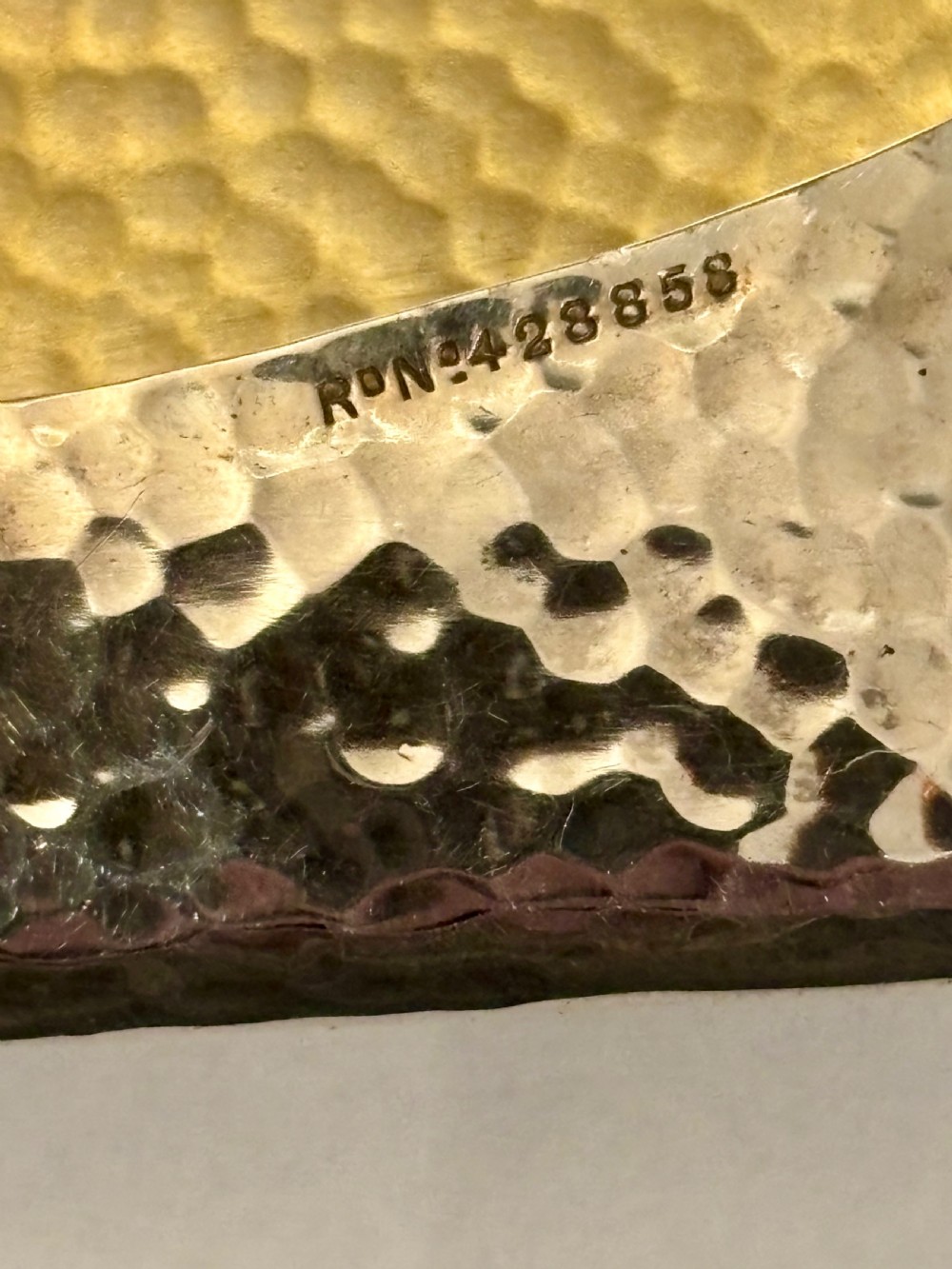 Stunning Silver Gilt Edwardian Card Case Sampson Mordan London 1907 Planished View V
