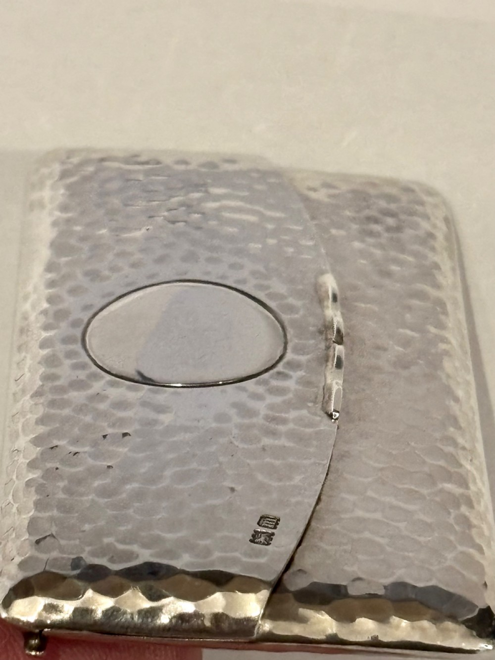 Stunning Silver Gilt Edwardian Card Case Sampson Mordan London 1907 Planished View XII