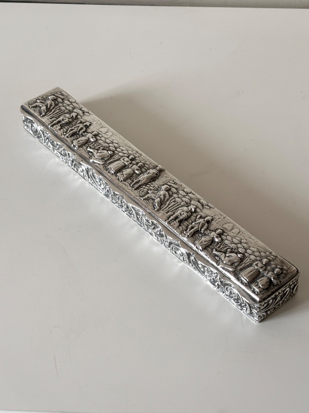 Edwardian Silver Hat Pin Trinket Box Chester 1908 Nathan & Hayes FINNIGANS 23cm