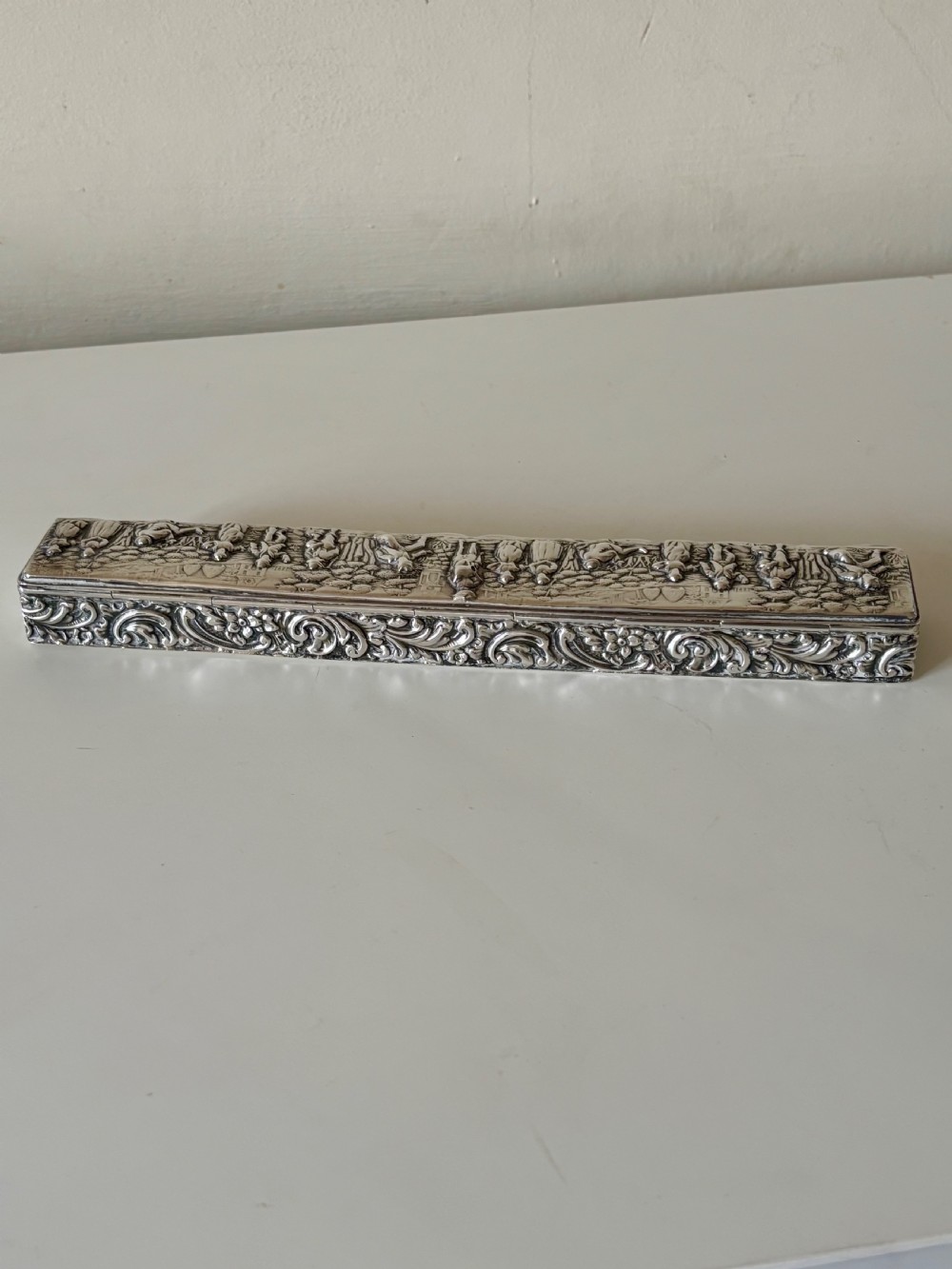 Edwardian Silver Hat Pin Trinket Box Chester 1908 Nathan & Hayes FINNIGANS 23cm View X