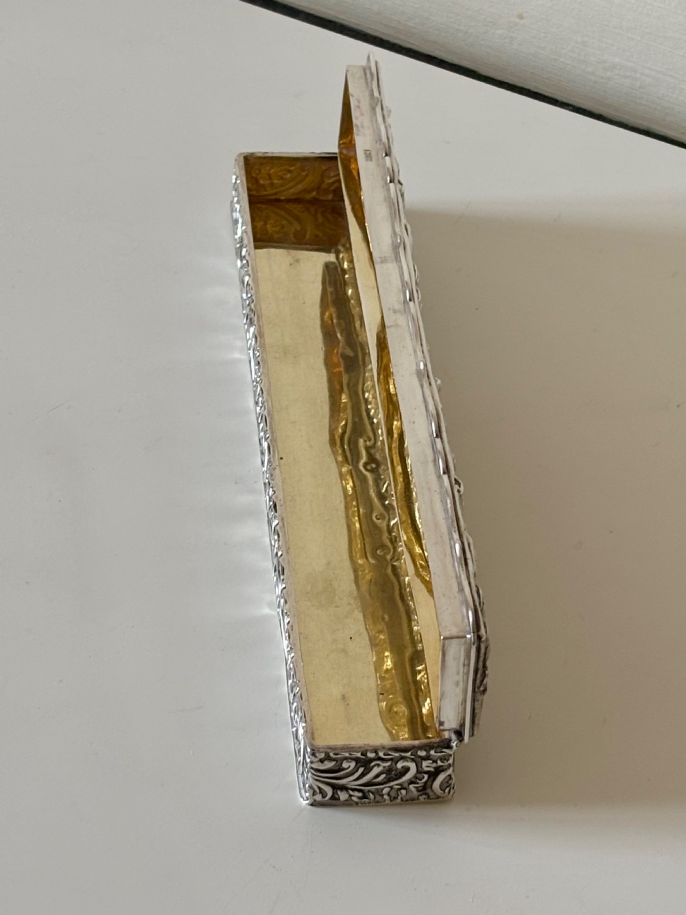 Edwardian Silver Hat Pin Trinket Box Chester 1908 Nathan & Hayes FINNIGANS 23cm View XII