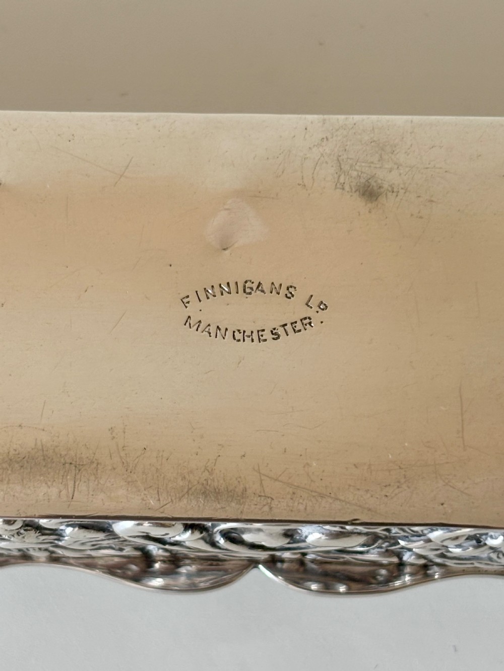 Edwardian Silver Hat Pin Trinket Box Chester 1908 Nathan & Hayes FINNIGANS 23cm View XIV