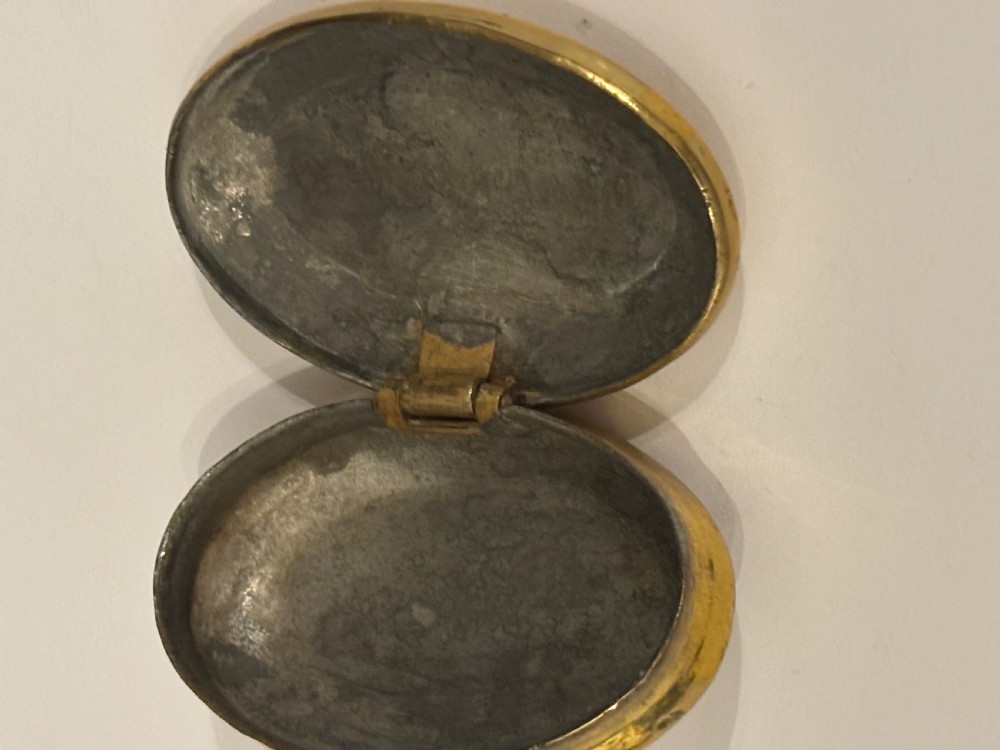 A 19th Century Brass Miners Chewing Tobacco Box Charley Jones View VI