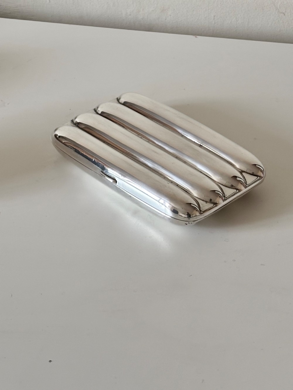 Antique Silver Gilt Edwardian Quad Cigar Cheroot Case 1902 Henry Williamson View III