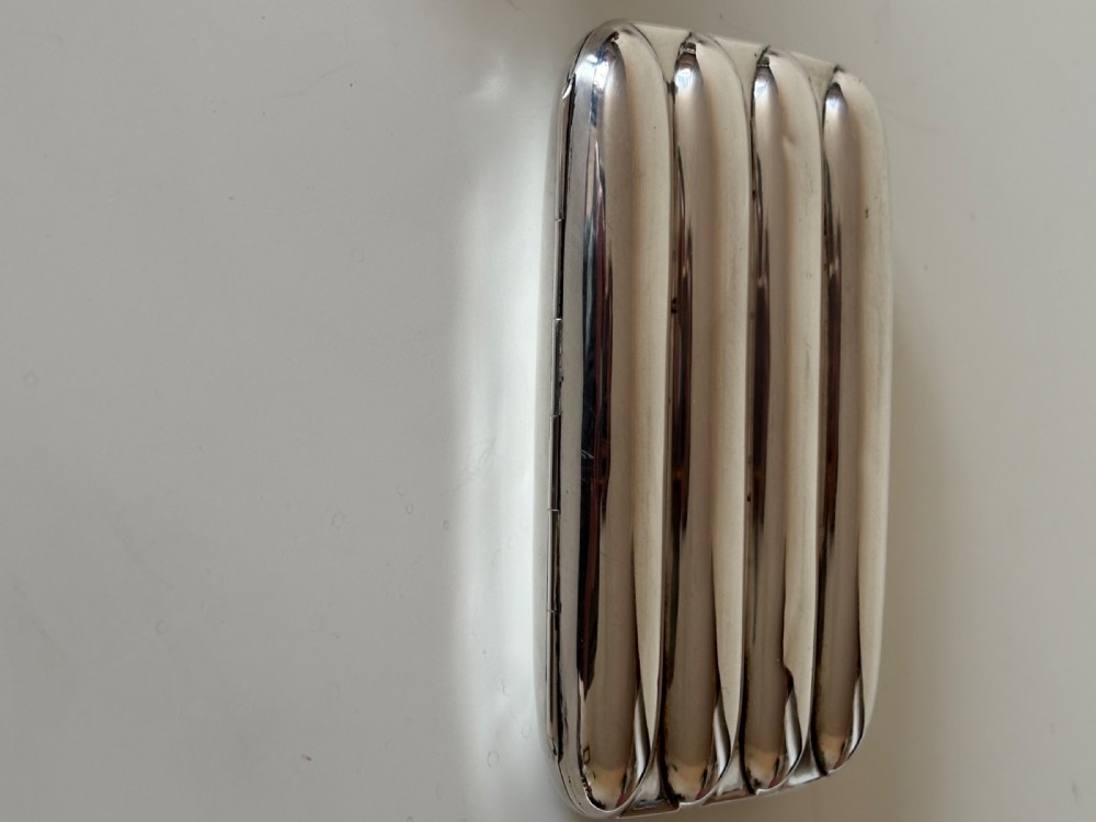 Antique Silver Gilt Edwardian Quad Cigar Cheroot Case 1902 Henry Williamson View IV