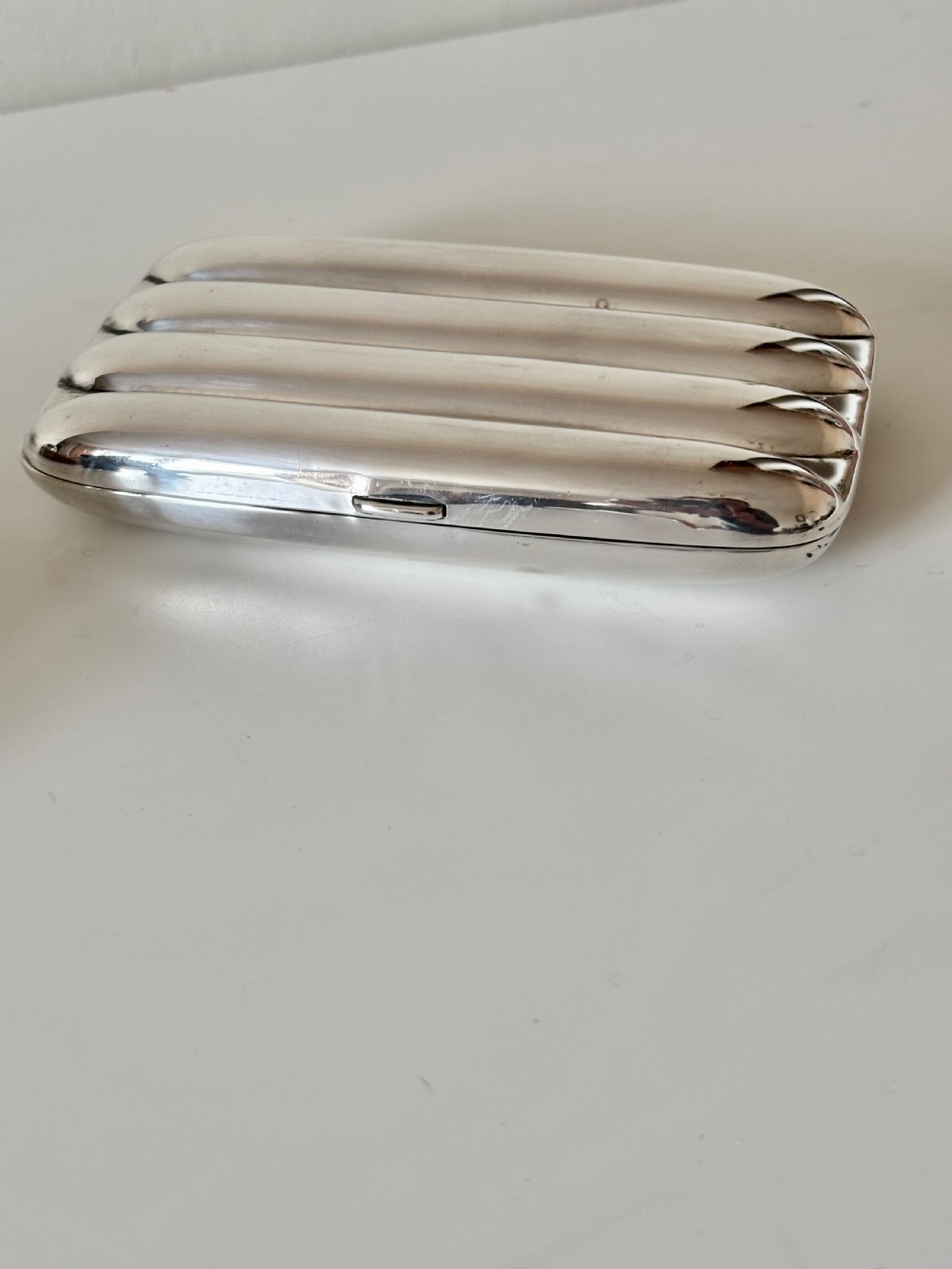 Antique Silver Gilt Edwardian Quad Cigar Cheroot Case 1902 Henry Williamson View VI