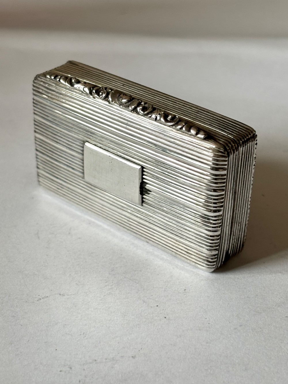Antique Silver Gilt Early Victorian Snuff Box Francis Clark Birmingham 1839