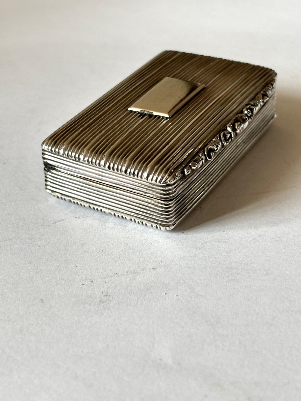 Antique Silver Gilt Early Victorian Snuff Box Francis Clark Birmingham 1839 View VI