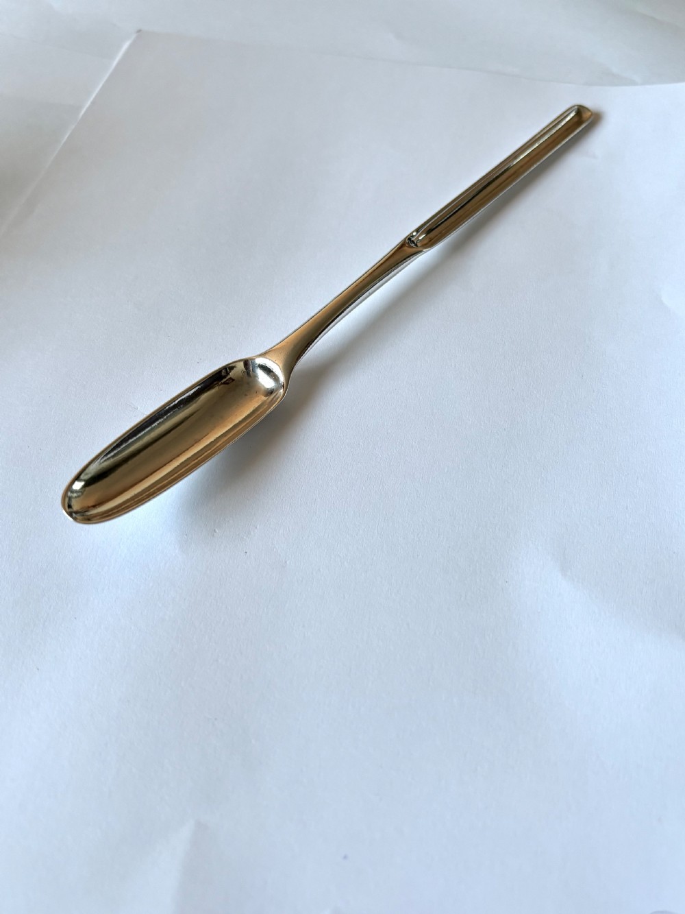 George III Sterling Silver Double-ended Marrow Scoop Orlando Jackson London 1775