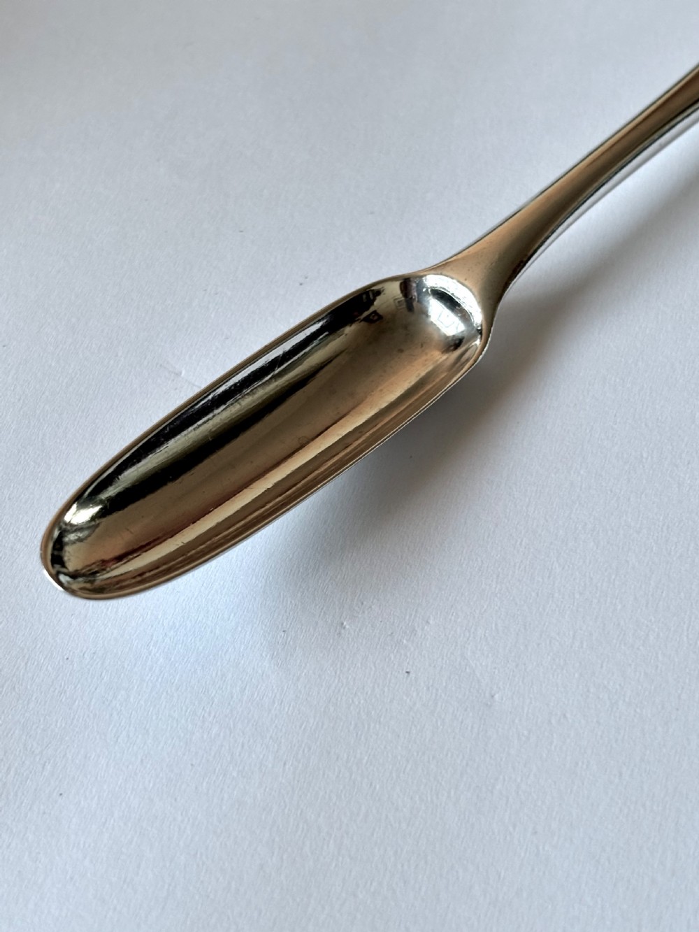 George III Sterling Silver Double-ended Marrow Scoop Orlando Jackson London 1775 View II