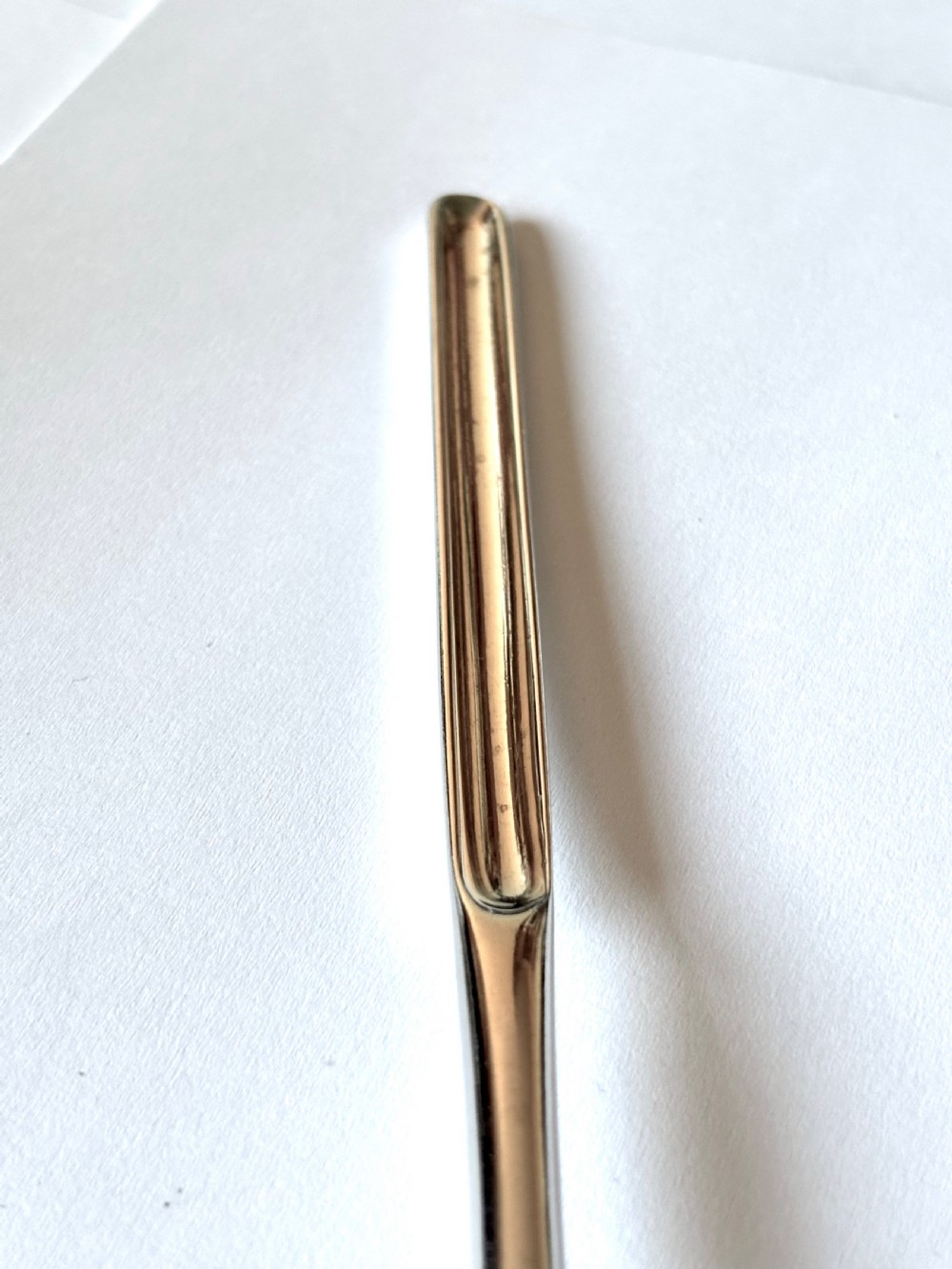 George III Sterling Silver Double-ended Marrow Scoop Orlando Jackson London 1775 View IV