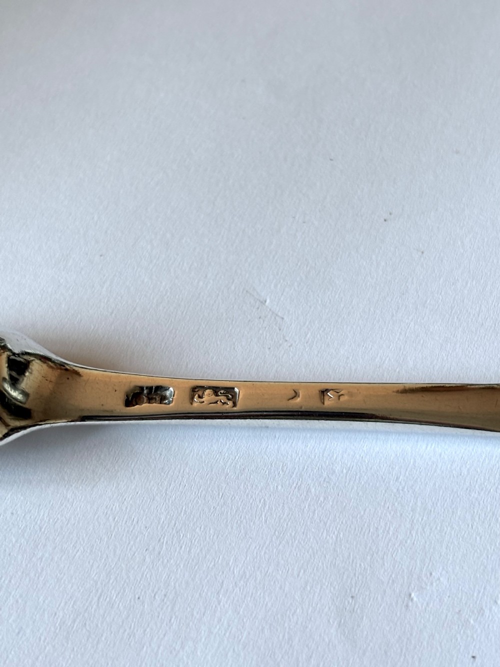 George III Sterling Silver Double-ended Marrow Scoop Orlando Jackson London 1775 View VI