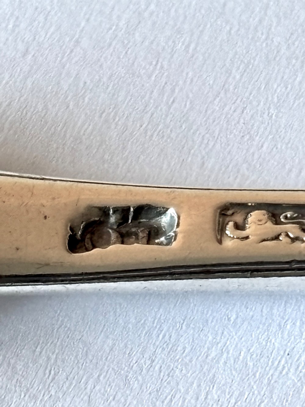 George III Sterling Silver Double-ended Marrow Scoop Orlando Jackson London 1775 View VII