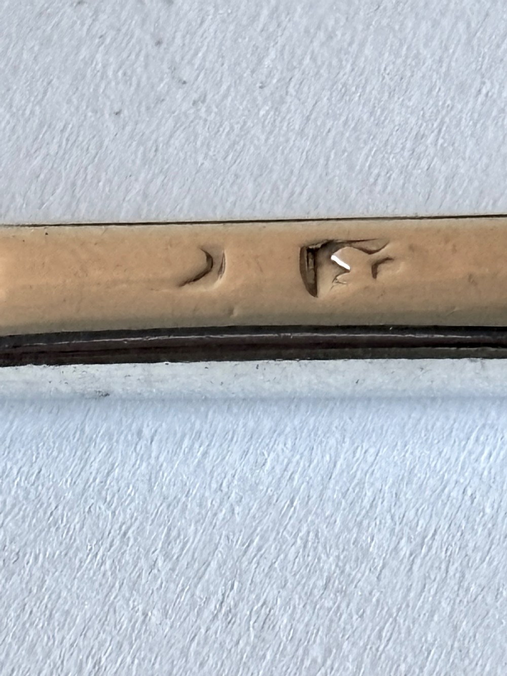 George III Sterling Silver Double-ended Marrow Scoop Orlando Jackson London 1775 View VIII