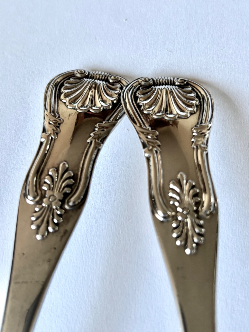 Pair Scottish Silver QUEENS PATTERN William IV Sauce Ladles TA FINLAYSON 1835 View IV