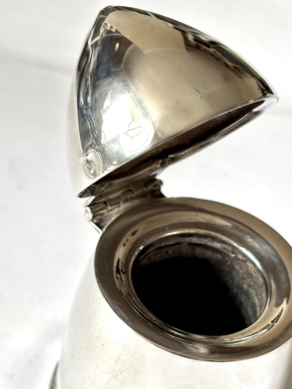 WWI Novelty Silver Travelling Inkwell Shell Bullet Form 1919 Thomas Wilkinson View VII