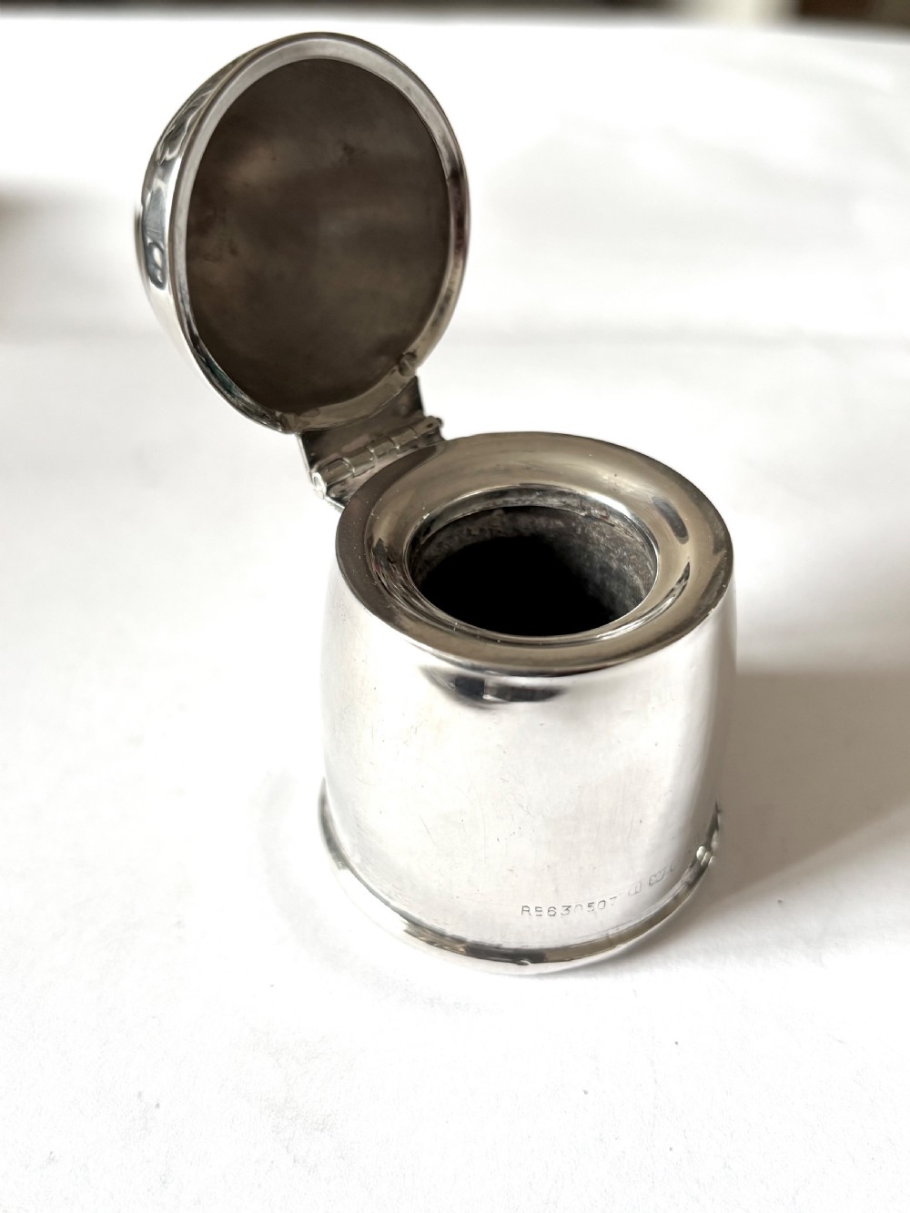 WWI Novelty Silver Travelling Inkwell Shell Bullet Form 1919 Thomas Wilkinson View IX