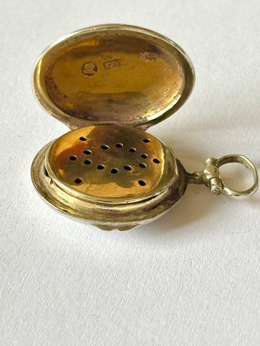 Rare George IV Silver Gilt Vinaigrette 1827 Ledsam Vale Wheeler *Pocket Watch* View IX