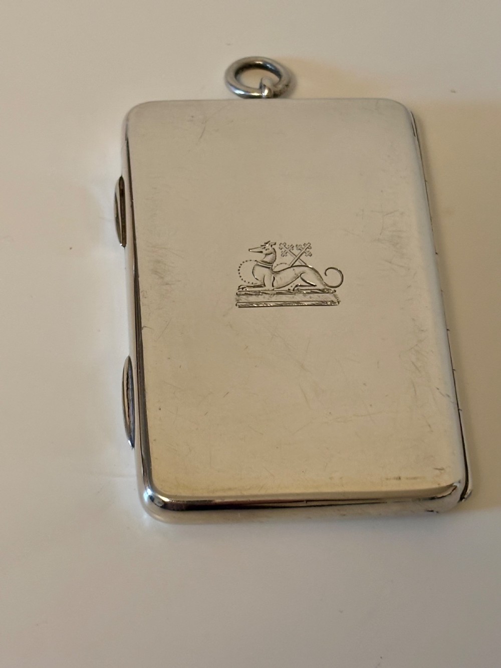 Edwardian Sterling Silver BUTT MARKER CASE London 1904 WE HURCOMB