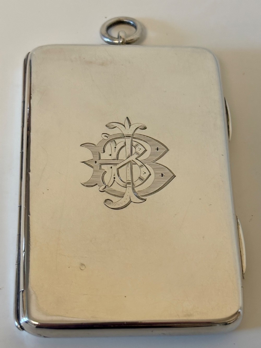 Edwardian Sterling Silver BUTT MARKER CASE London 1904 WE HURCOMB View VI