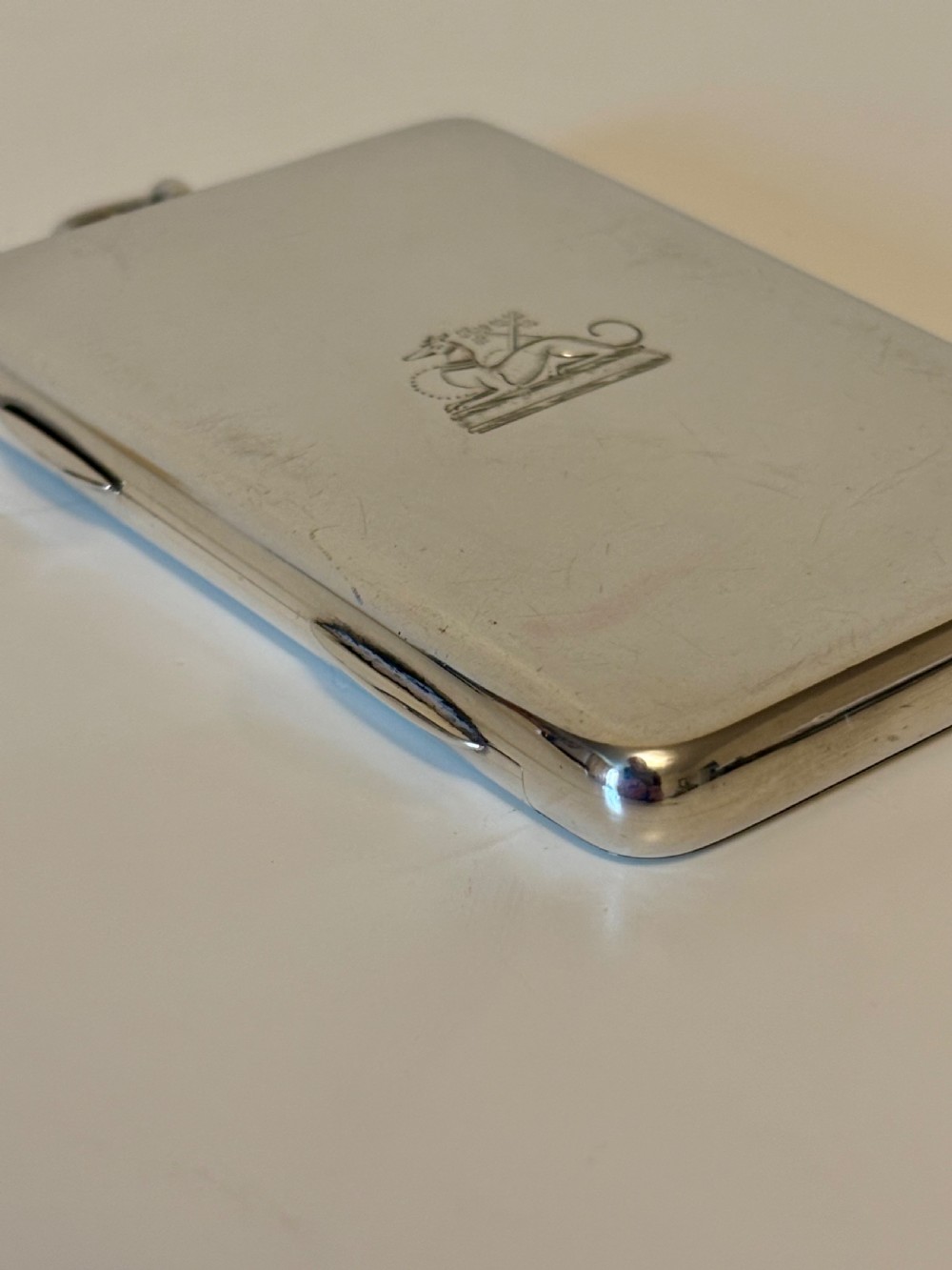 Edwardian Sterling Silver BUTT MARKER CASE London 1904 WE HURCOMB View IX