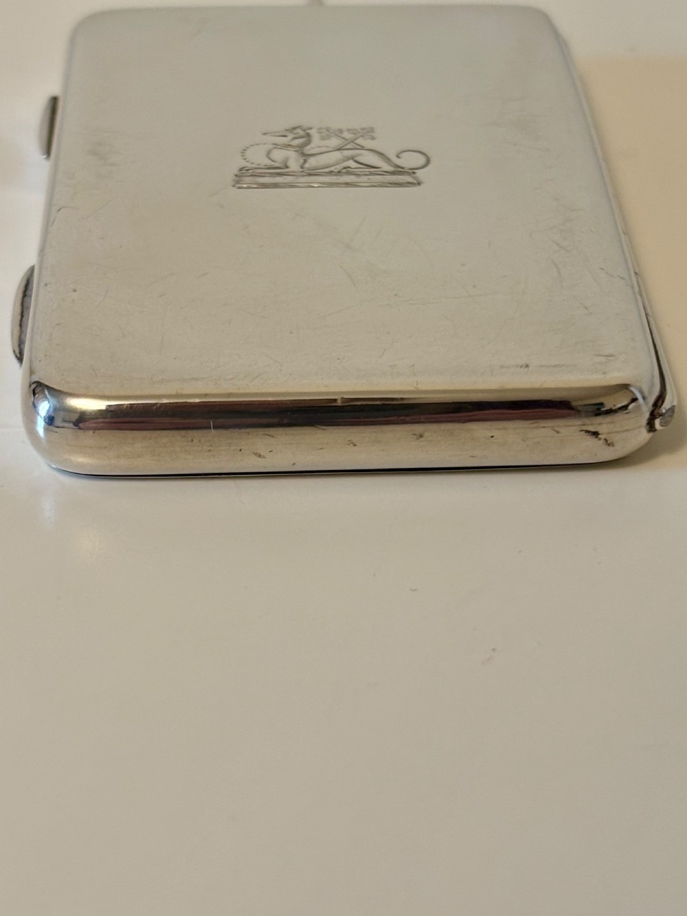 Edwardian Sterling Silver BUTT MARKER CASE London 1904 WE HURCOMB View X