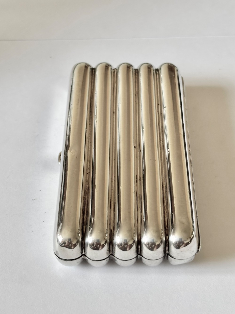 Victorian silver torpedo cheroot cigar case, William Summers London 1881 View VI