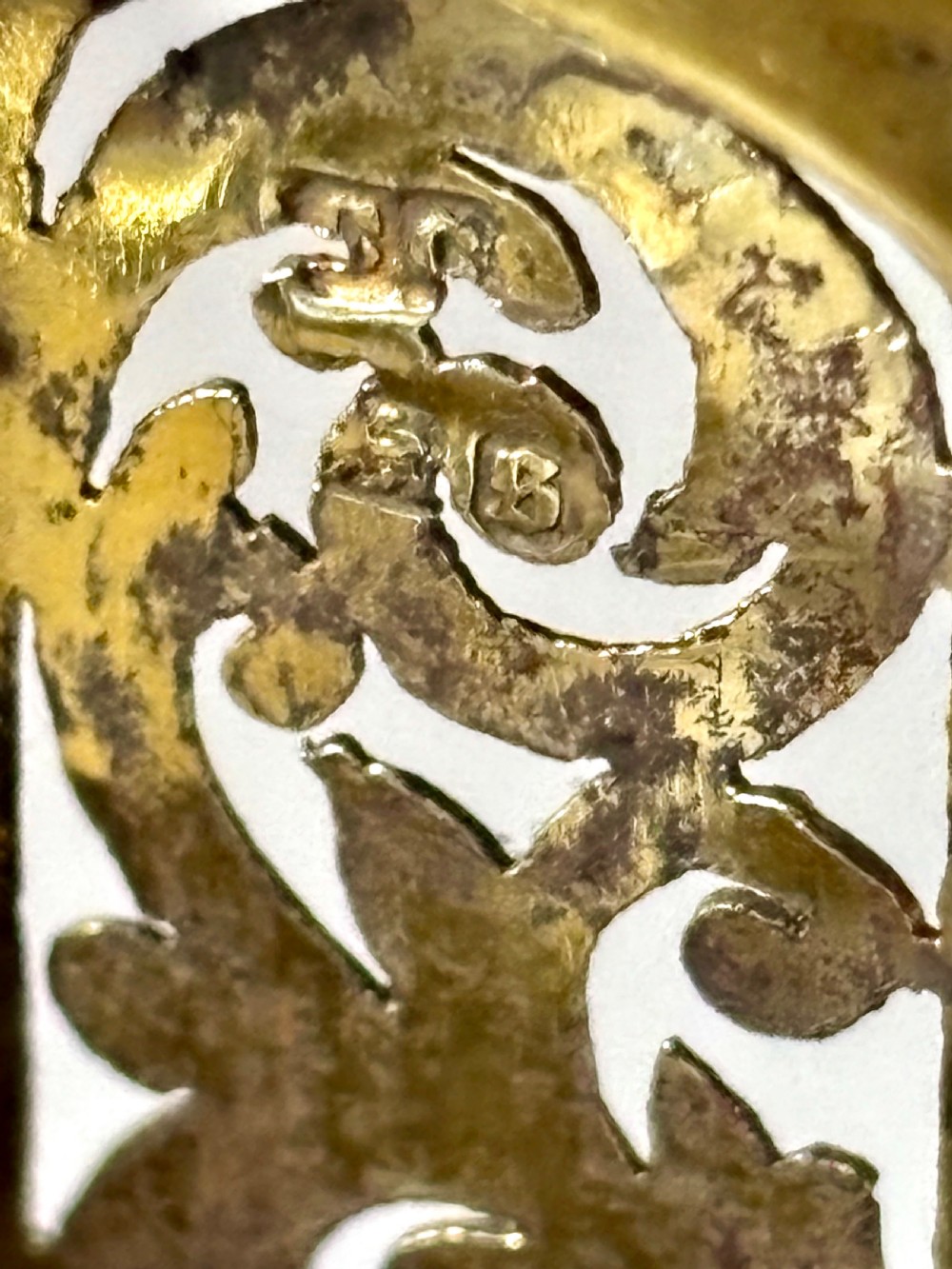 Antique Silver Gilt Victorian Vinaigrette Birmingham 1892 Colen Hewer Cheshire View VIII