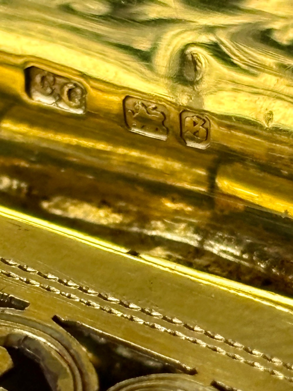 Antique Silver Gilt Victorian Vinaigrette Birmingham 1892 Colen Hewer Cheshire View XI