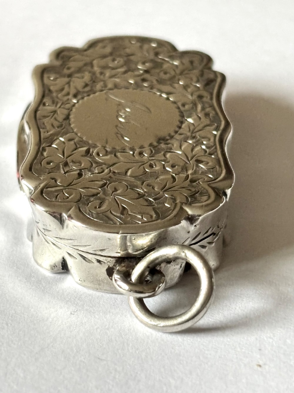 Antique Silver Gilt Victorian Vinaigrette Birmingham 1892 Colen Hewer Cheshire View XV