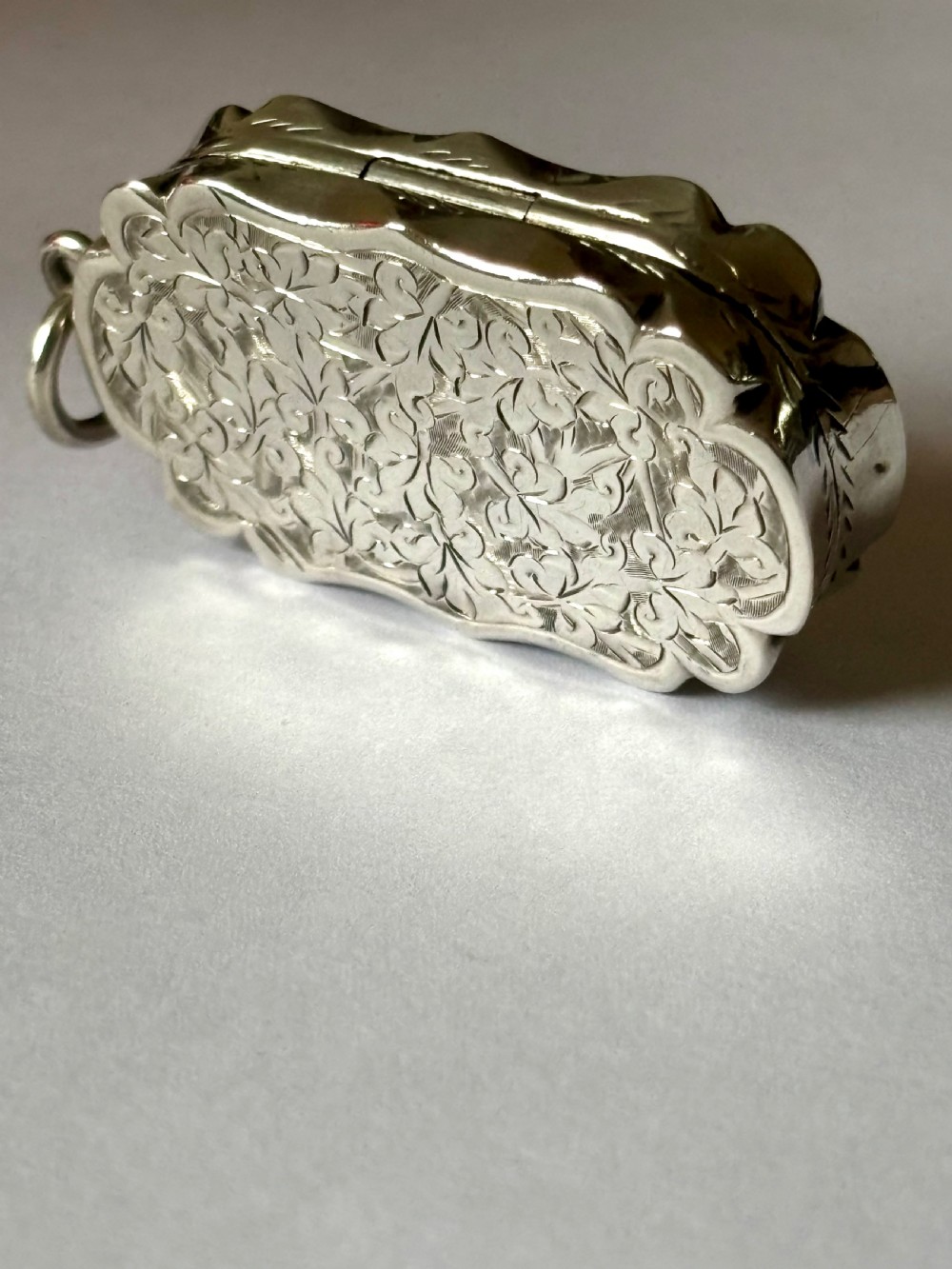 Antique Silver Gilt Victorian Vinaigrette Birmingham 1892 Colen Hewer Cheshire View XVIII