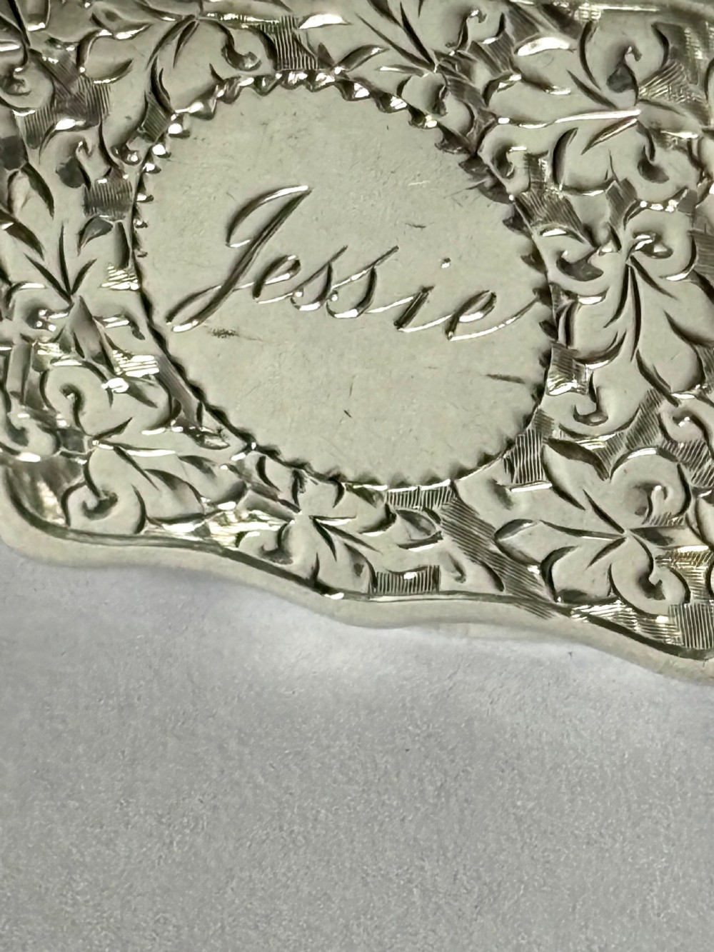 Antique Silver Gilt Victorian Vinaigrette Birmingham 1892 Colen Hewer Cheshire View XIX