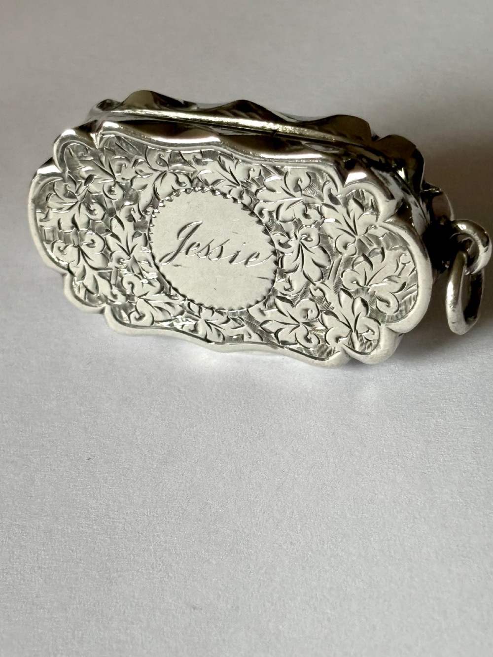 Antique Silver Gilt Victorian Vinaigrette Birmingham 1892 Colen Hewer Cheshire View XX