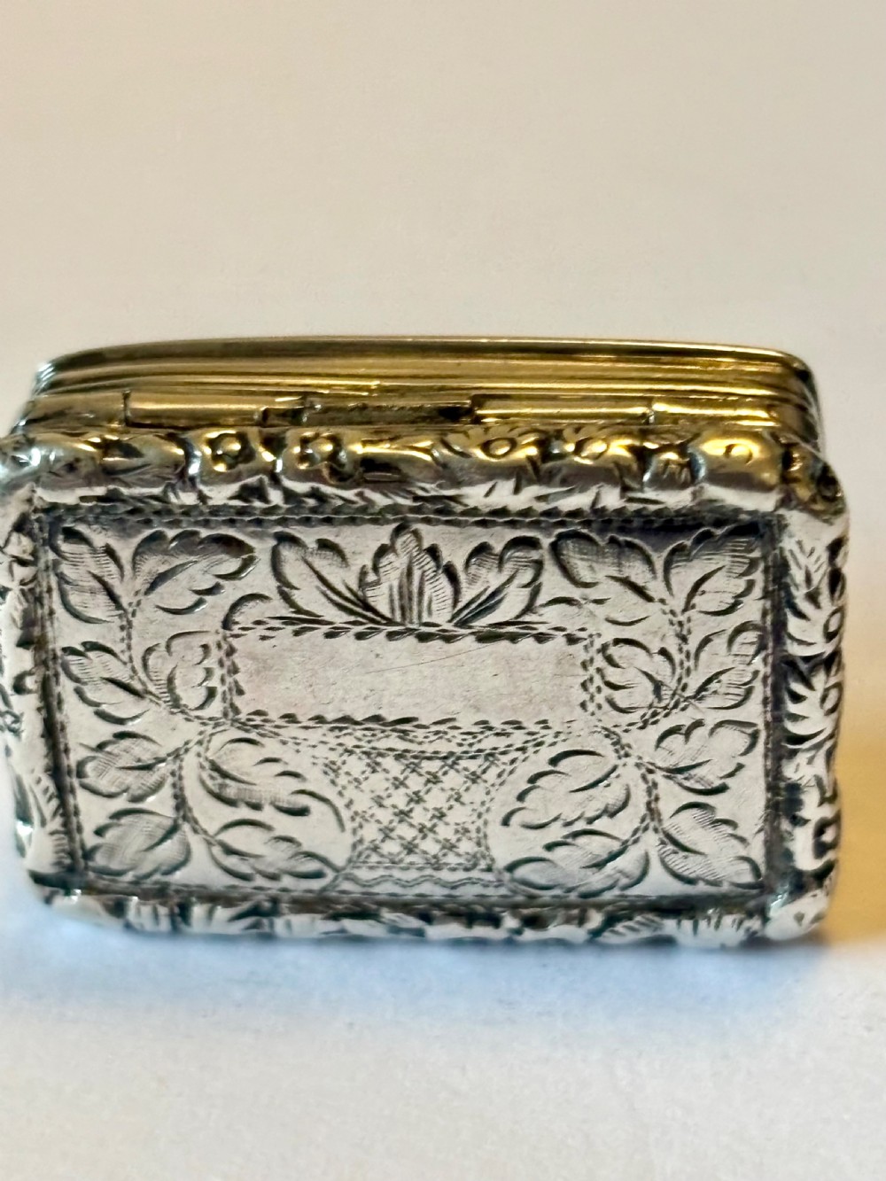 George IV Silver Gilt Vinaigrette Bham 1823 Thomas & William Simpson