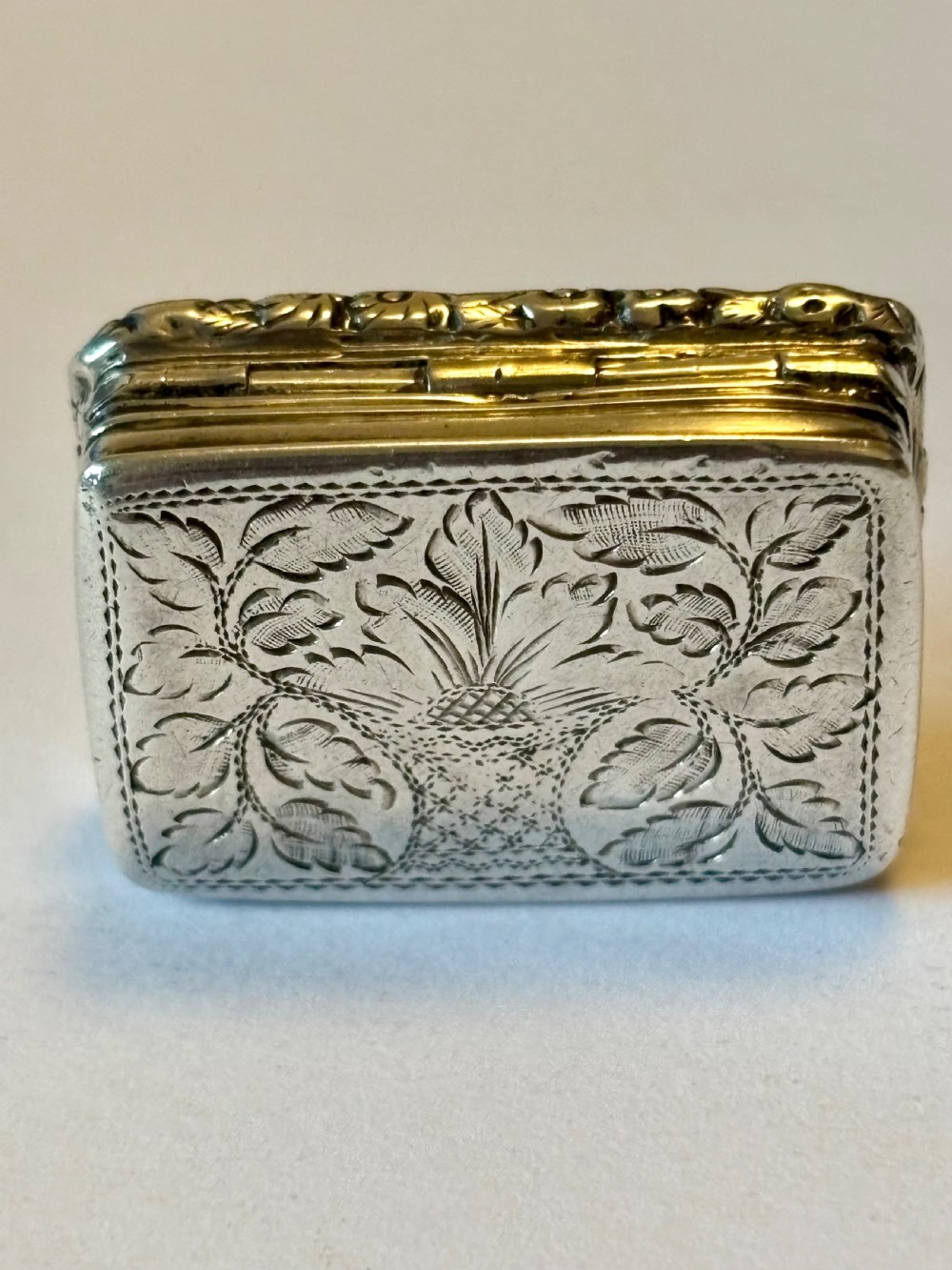 George IV Silver Gilt Vinaigrette Bham 1823 Thomas & William Simpson View II