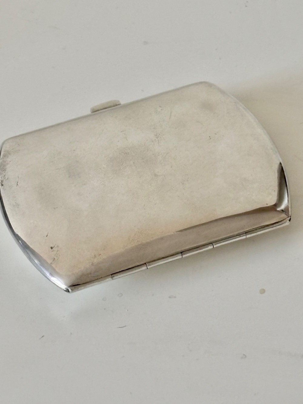 An Art Deco German 800 Silver synthetic ruby cigarette case c1925 View X