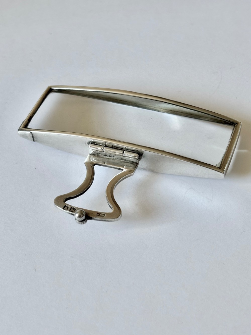 Antique Silver Folding Handheld Magnifying Glass London 1916 Thomas J Watson WWI