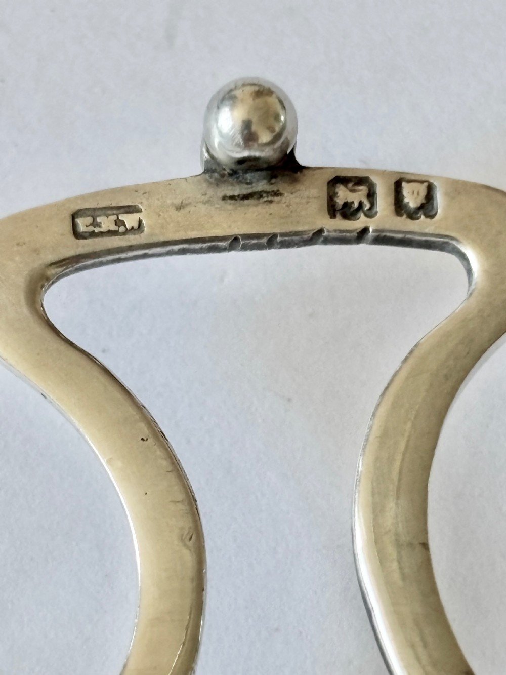 Antique Silver Folding Handheld Magnifying Glass London 1916 Thomas J Watson WWI View VI