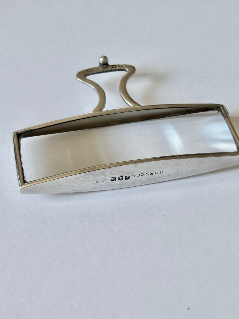 Antique Silver Folding Handheld Magnifying Glass London 1916 Thomas J Watson WWI View VIII