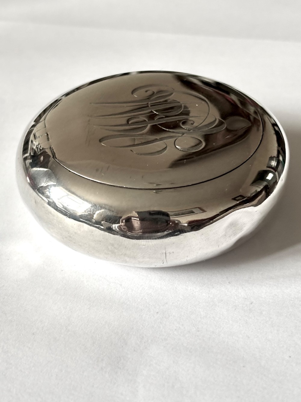 Antique Silver George V Squeeze Action Tobacco Snuff Box 1919 Henry Williamson View III