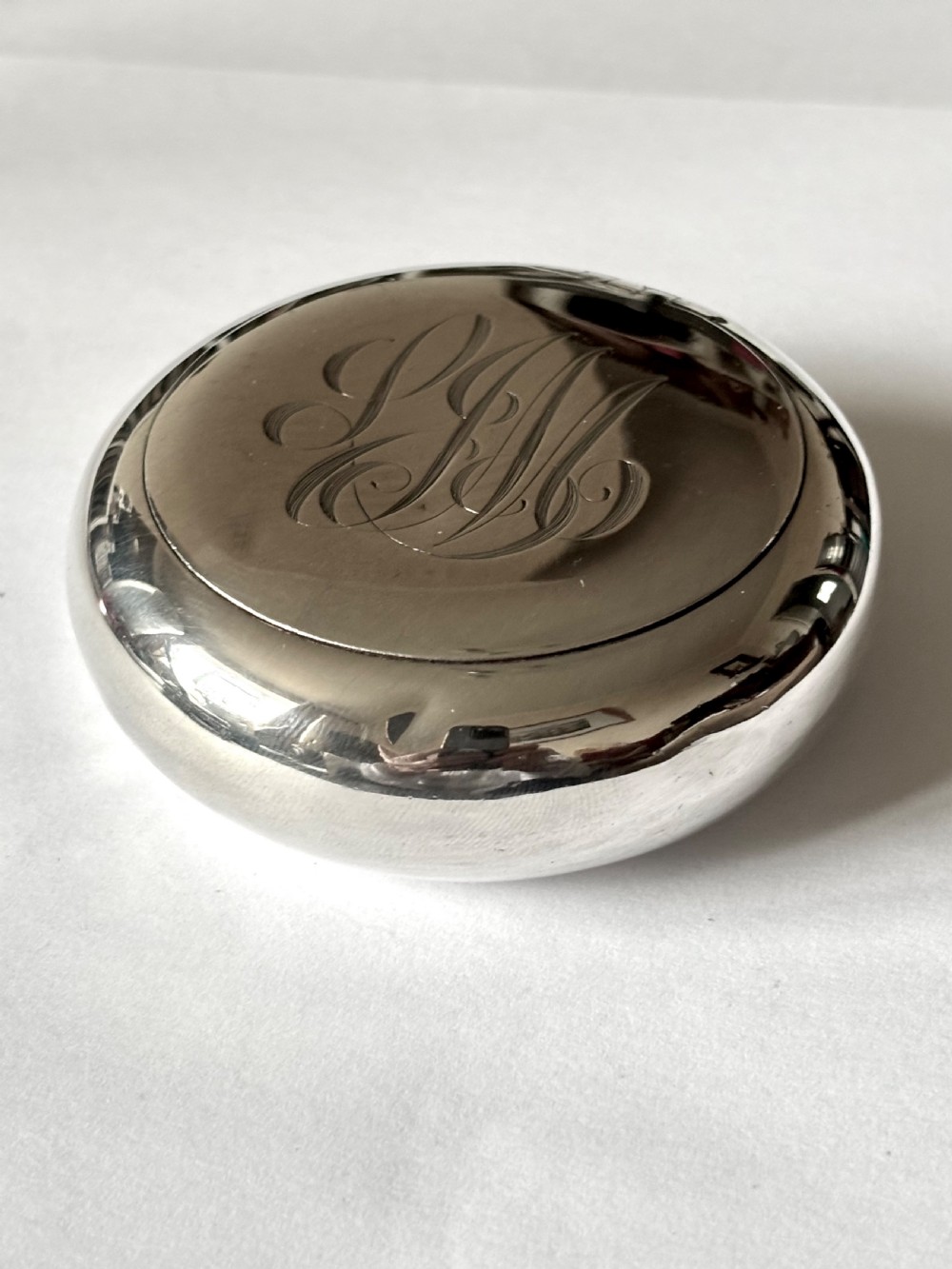 Antique Silver George V Squeeze Action Tobacco Snuff Box 1919 Henry Williamson View IV