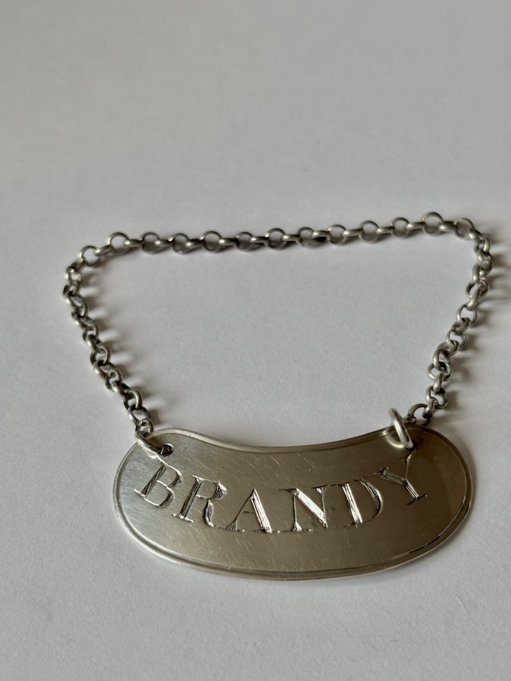 George III Silver BRANDY Decanter Bottle Label Thomas James London 1806 View II