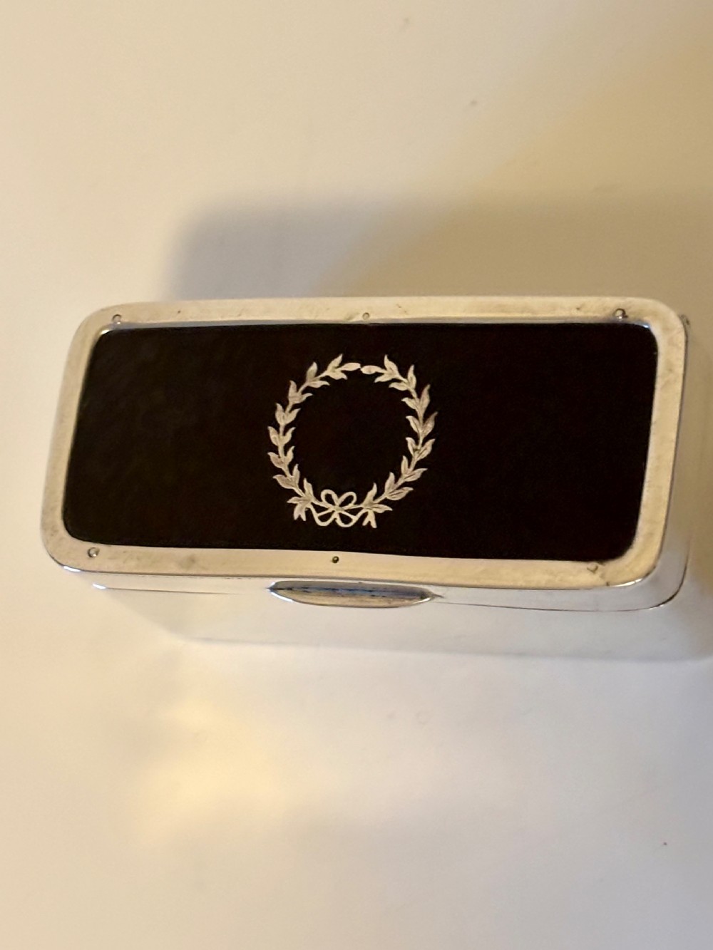 George V Silver & Faux Tortoiseshell Trinket Snuff Box London 1919 View IV