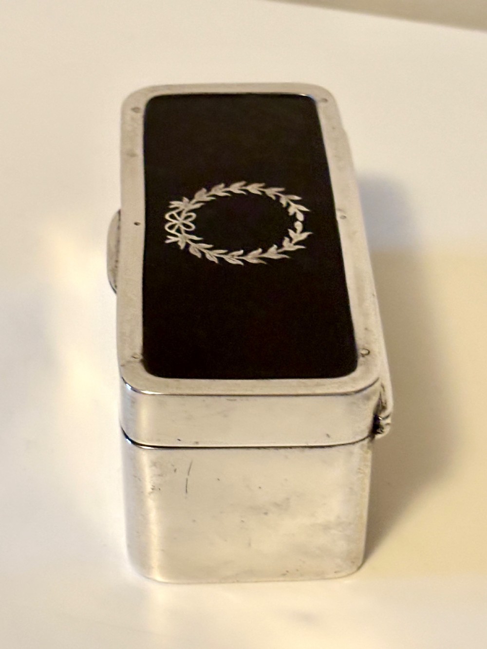 George V Silver & Faux Tortoiseshell Trinket Snuff Box London 1919 View V